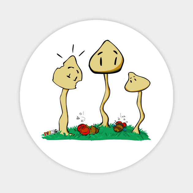 Mushroom Gang Magnet by iveno